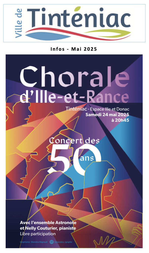 Couverture de la feuille info de Tinténiac de mai