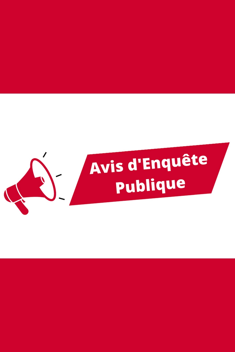 Affiche d'avis d'enquête publique