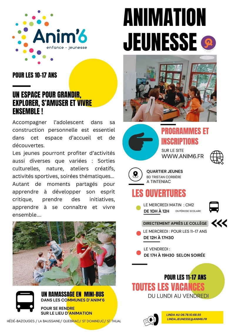 Affiche présentant Anim'6