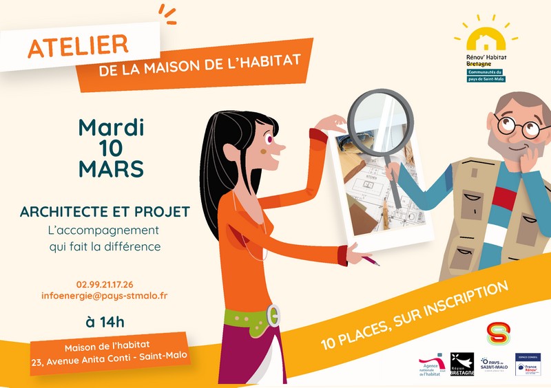 Affiche annonçant les ateliers de l'habitat