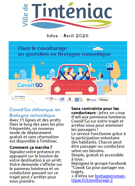 Couverture de Tinténiac Infos - Avril 2026