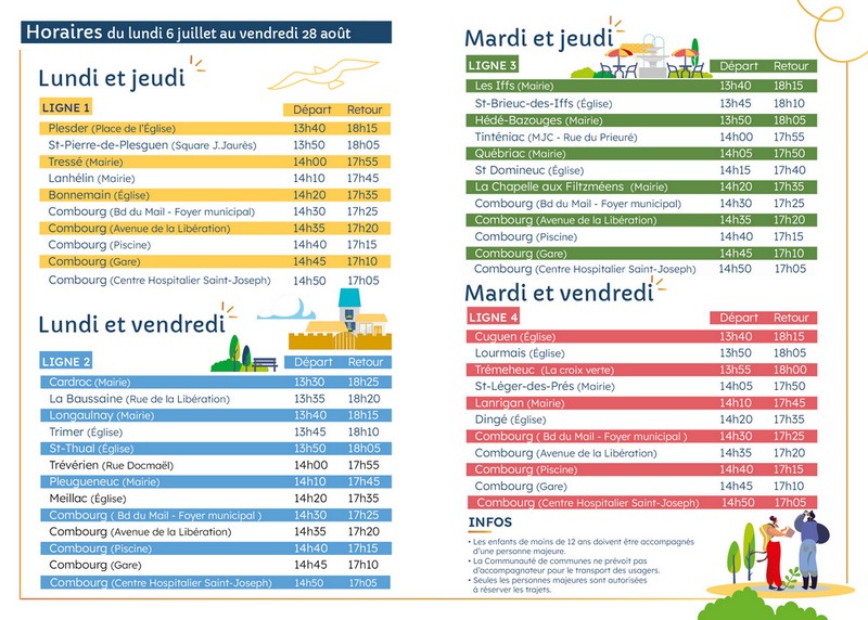 Horaires des trajets