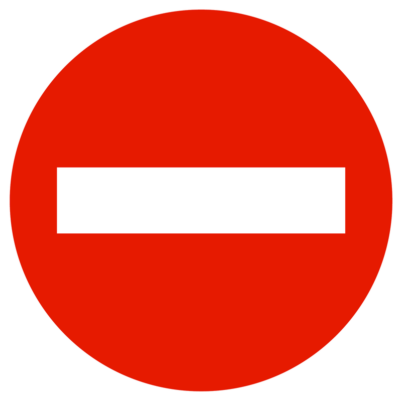 Panneau de sens interdit