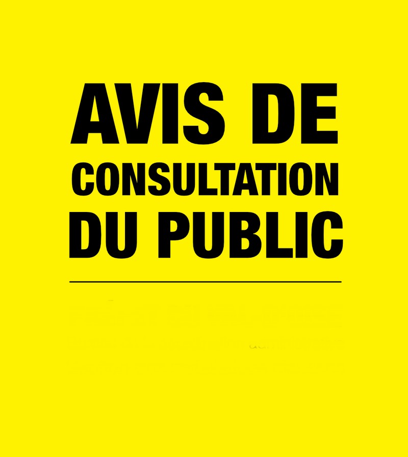 Affiche Avis consultation du public