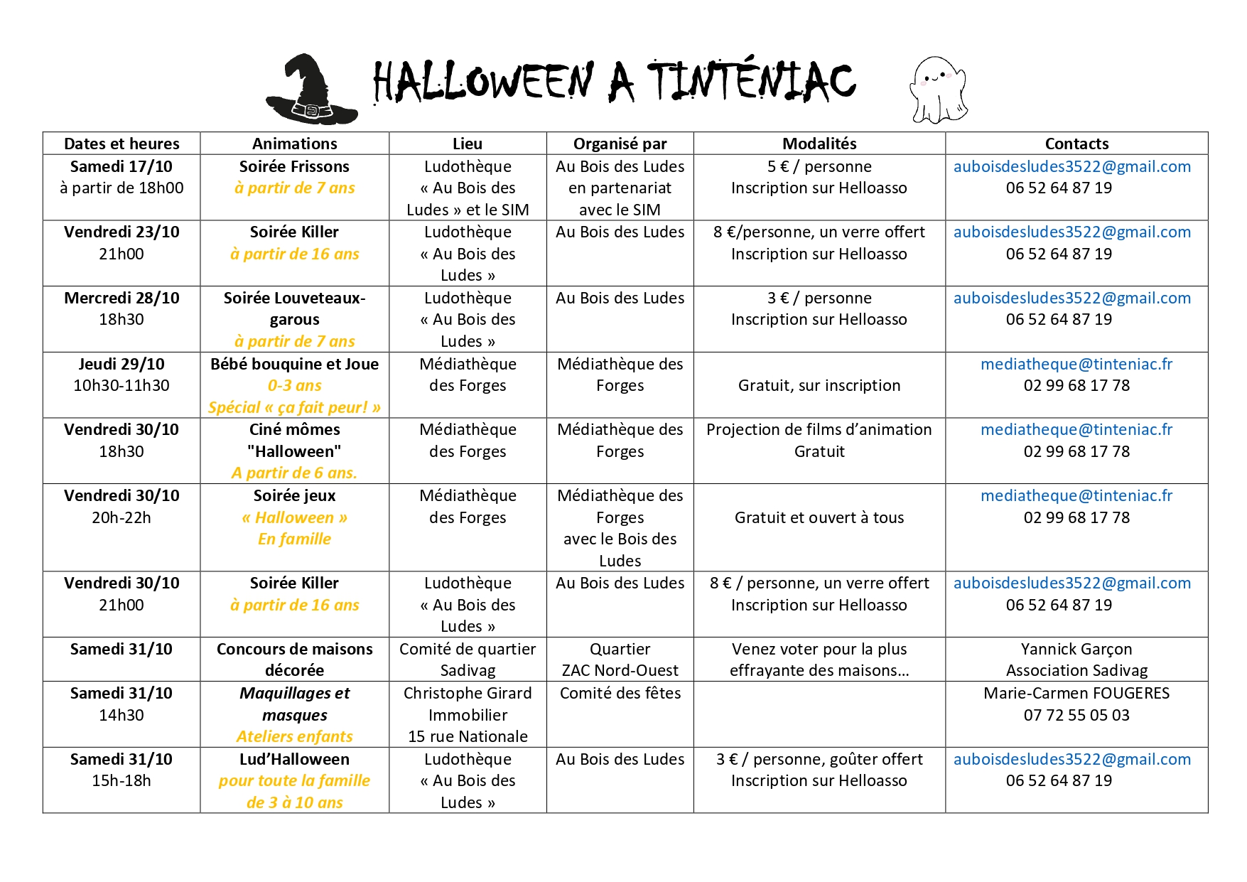 Calendrier associatif