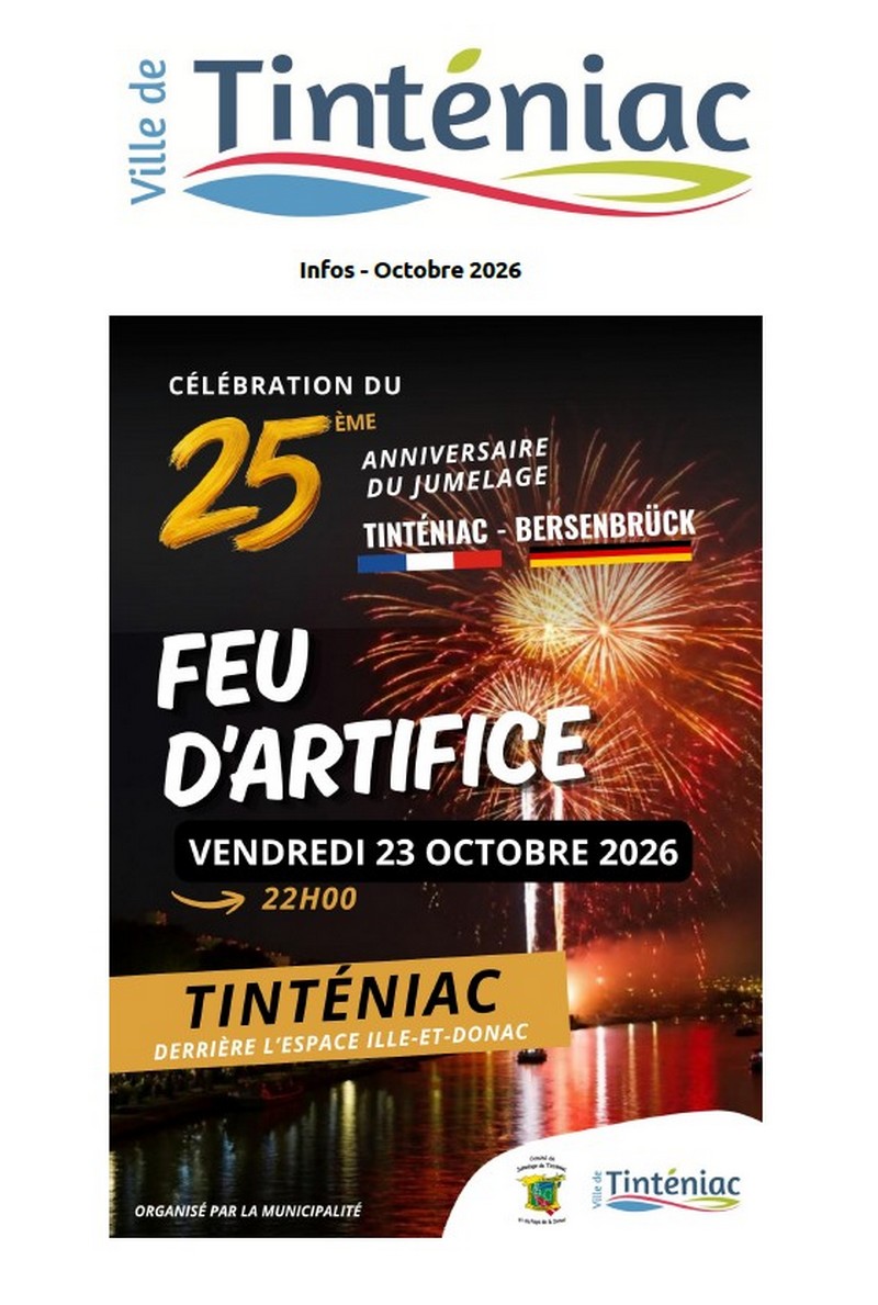 Une de la feuille d'info d'octobre
